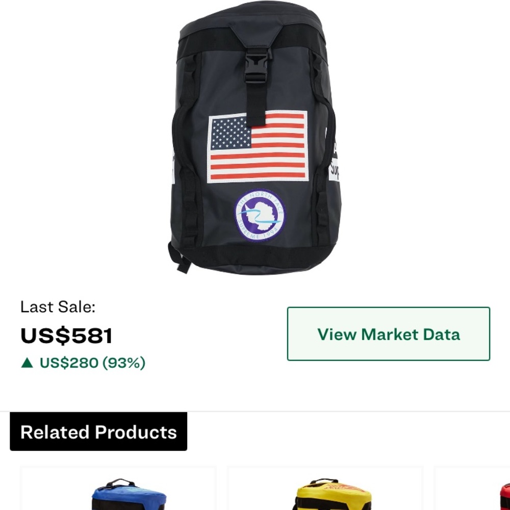 North face supreme book bag